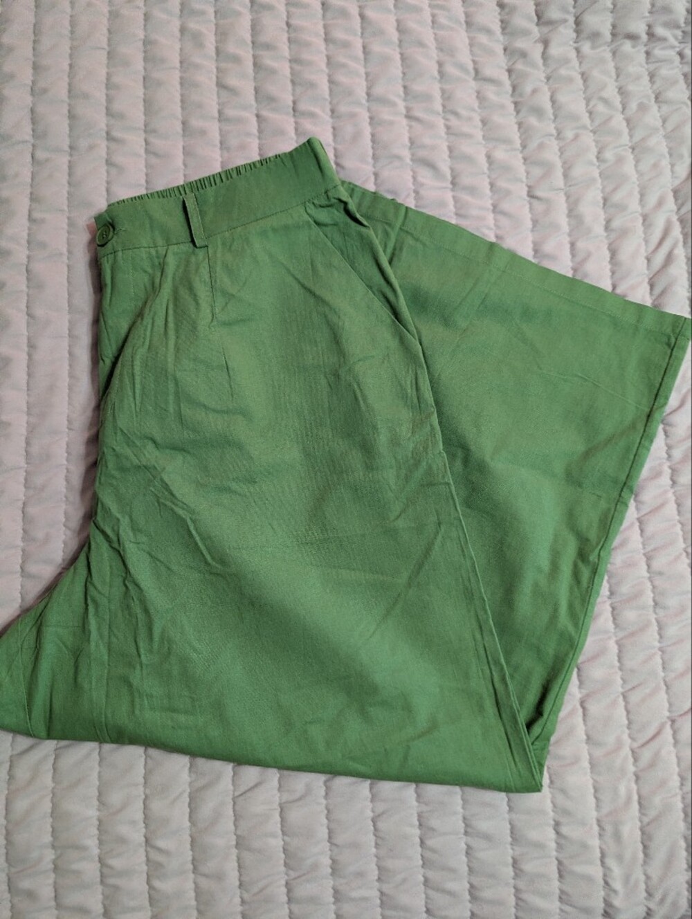 Cider Olive Green Wide Leg Pants